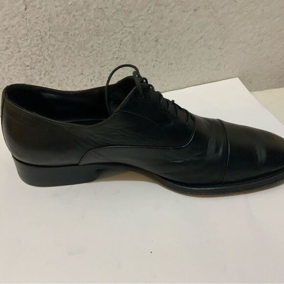 Bruno Magli Men’s Size 7.5 M  Black  Cap Toe Oxford Dress Shoe -Italy main image 10
